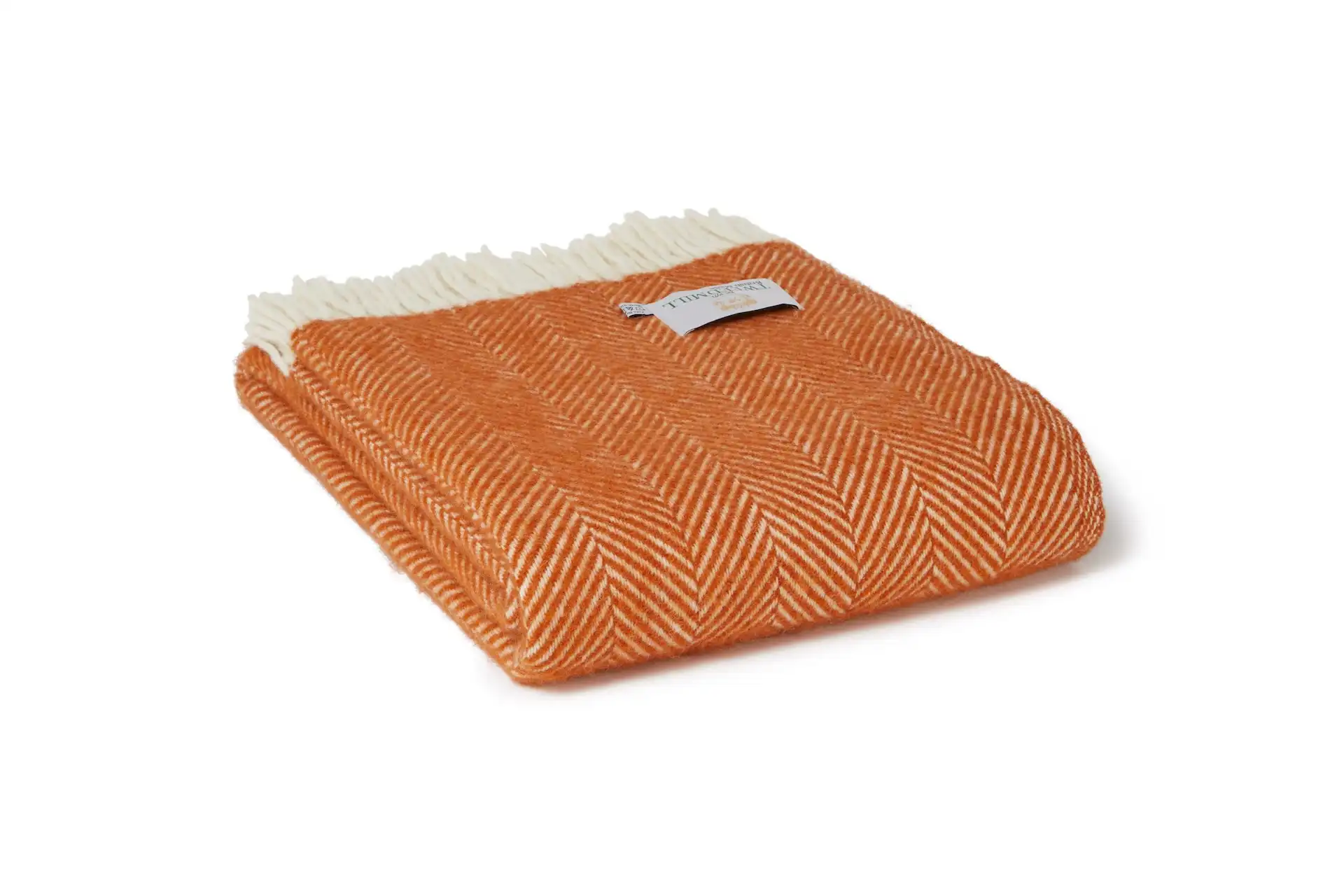 Deka z čisté vlny - 70x183cm - Fishbone/Cinnamon