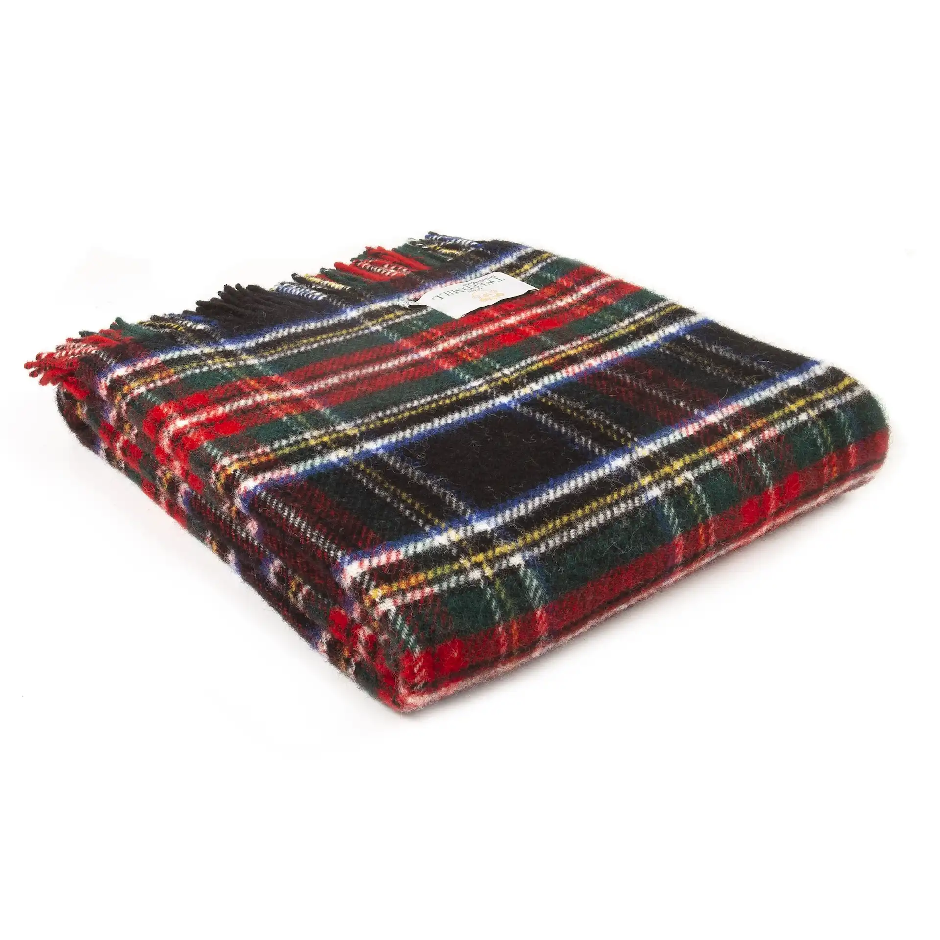 Deka z čisté vlny - 70x183cm - Tartan/Black Stewart