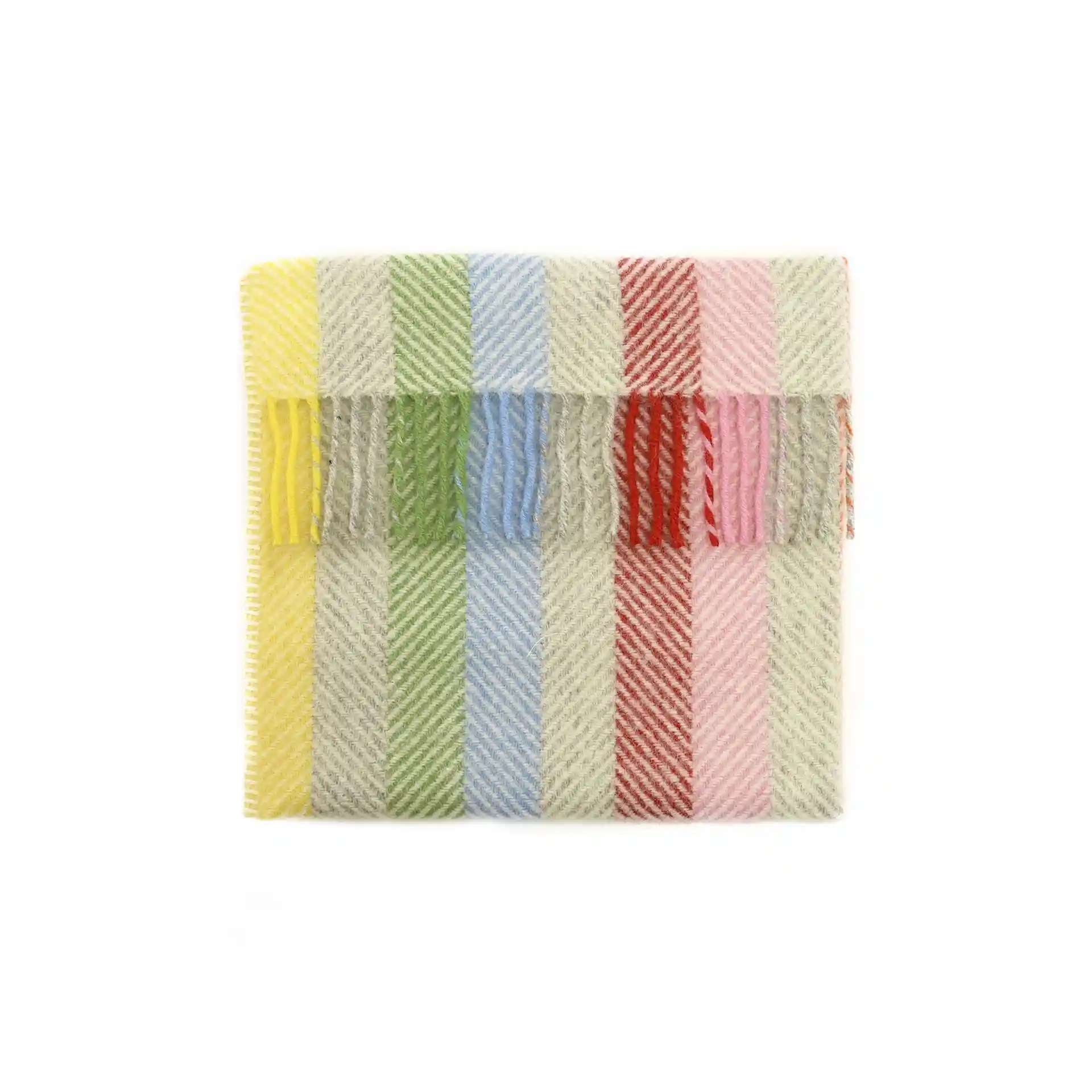 Dětská deka z čisté vlny - Pram Blanket/Rainbow Grey Stripe  