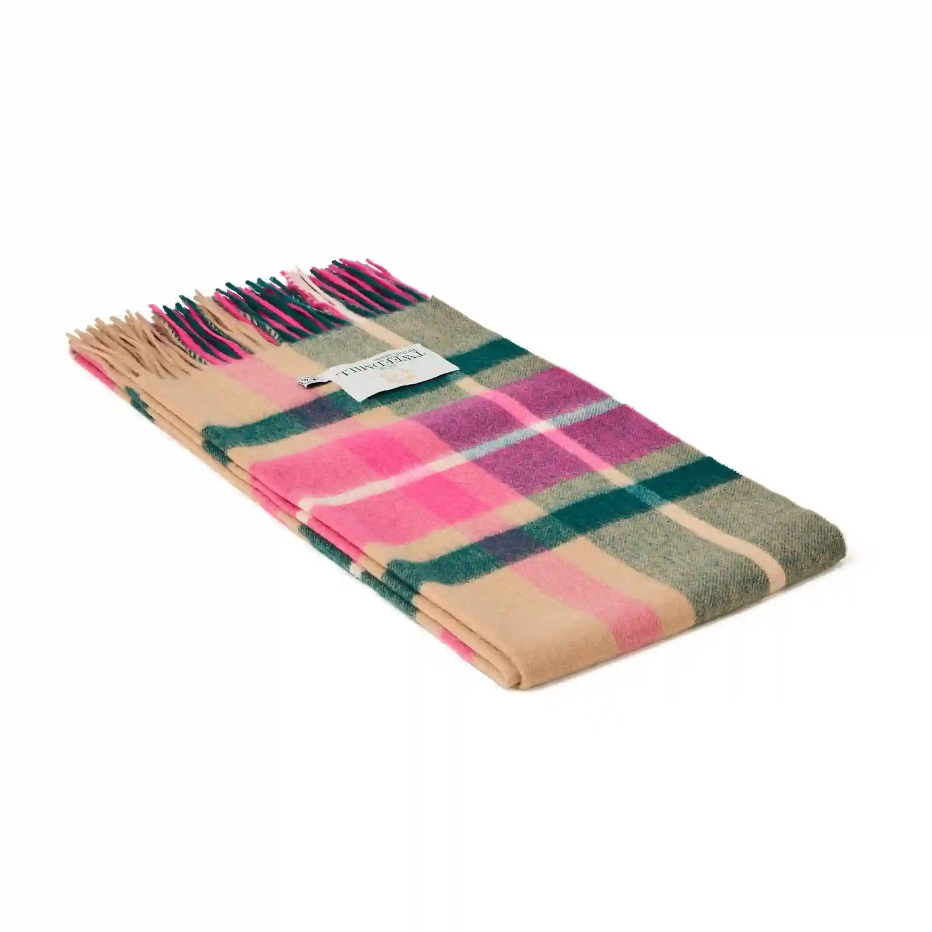 Široká vlněná šála - Bright Check/Ella