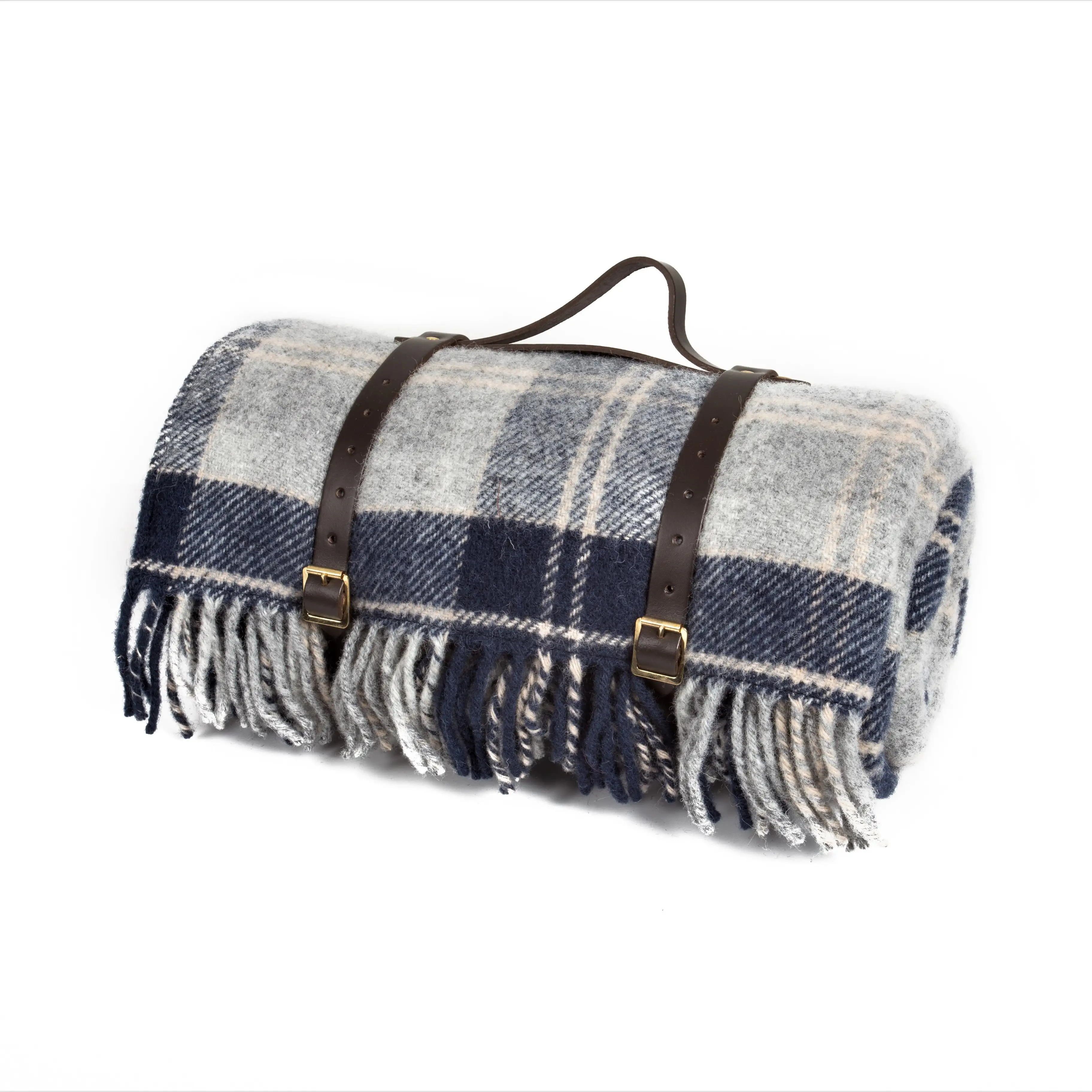 Pikniková deka - Polo - Kožené popruhy - Navy Bannockbane/Navy