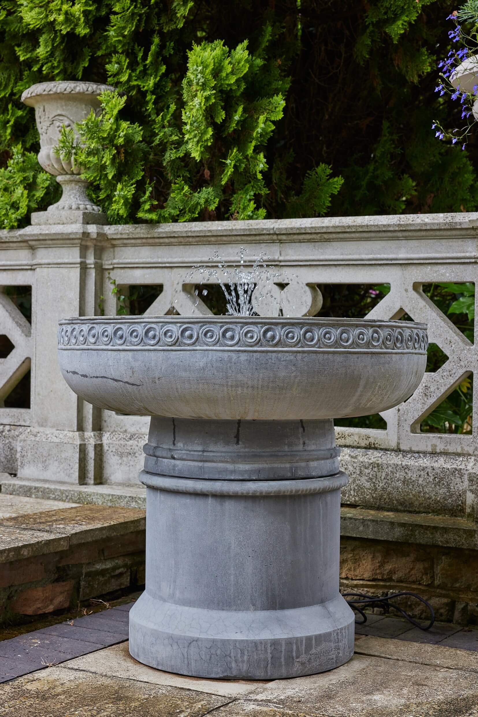 Romanesque Fountain with Circular Disc